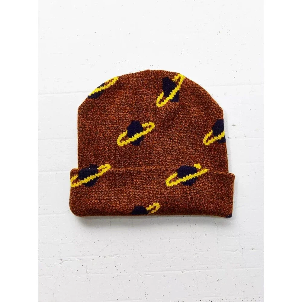 Urban Outfitters BDG Icon Intarsia Beanie | Brown | OS